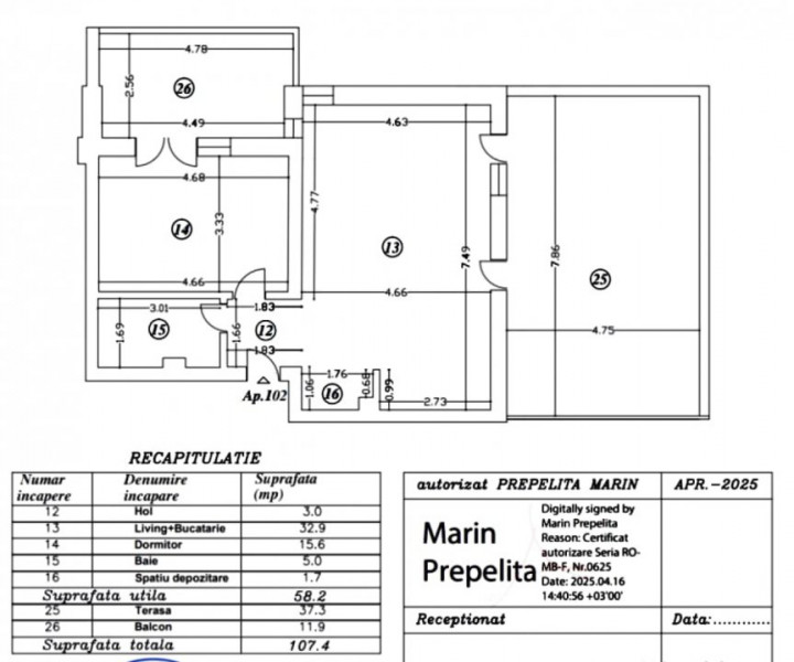 Un spațiu generos pentru idei mărețe - 107,4 mp, 2 terase spectaculoase !