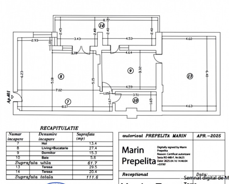 Un spațiu generos pentru idei mărețe - 111,6 mp, 2 terase spectaculoase !