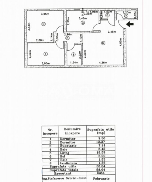 APARTAMENT 3 CAMERE, BLOC NOU 1 MAI - ADIACENT DOMENII